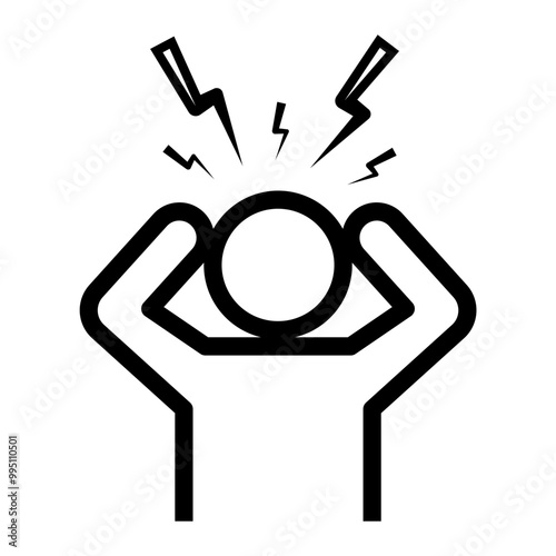 Mental Health condition line icon