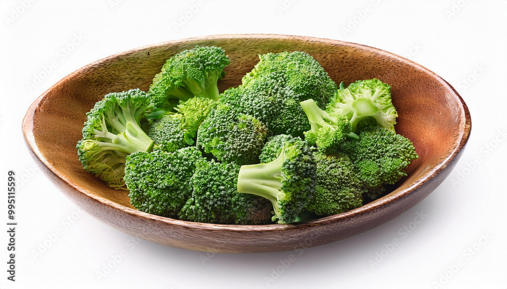 Bowl of fresh broccoli isolated on white background Bowl of fresh broccoli isolated on white background