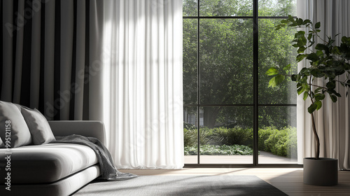 Block out curtains are specially designed to completely block light from entering a room, providing privacy and creating a dark, peaceful environment.