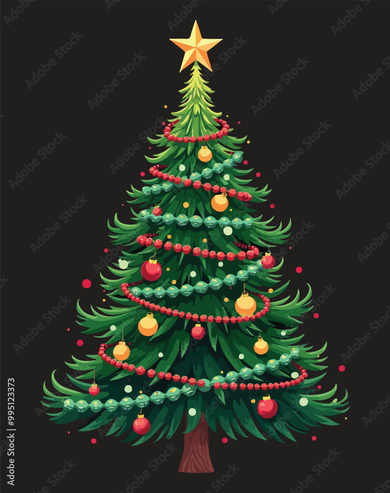 Christmas tree card \ poster \ banner. Vector illustration. Christmas tree card \ poster \ banner. Vector illustration.