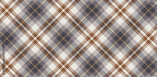 Vector checkered pattern. Tartan, textured seamless twill for flannel shirts, duvet covers, other autumn winter textile mills. Vector Format