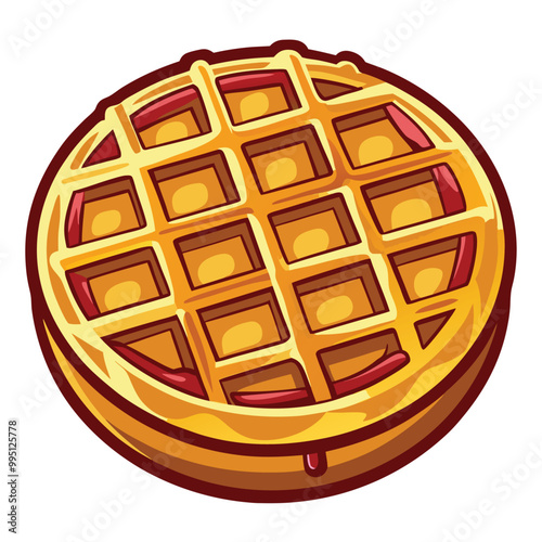 Waffle vector illustration isolated on a white background