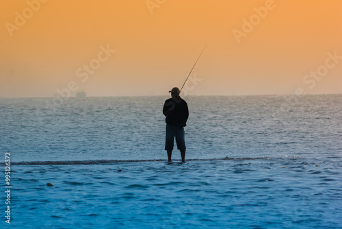 fishing on the sea