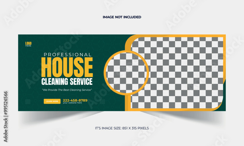 Professional Home Cleaning Service Facebook Cover Template