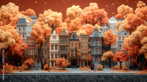 Autumnal Town: Cozy Homes S...