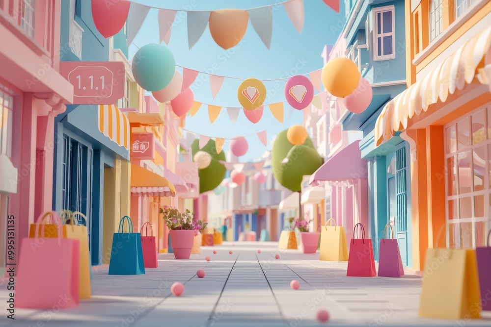 A 3D promotional background for Singles’ Day (11 A 3D promotional background for Singles’ Day (11