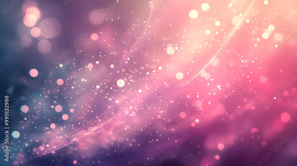 Obraz premium Soft glowing digital elements on a muted background with a sleek modern design