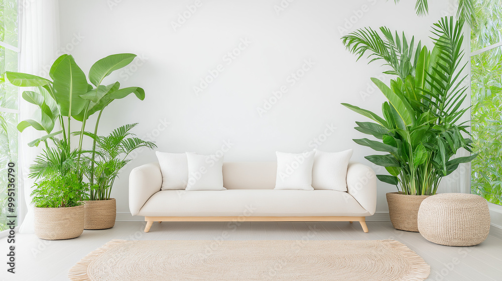 Fototapeta premium Tiny Modern Living Room