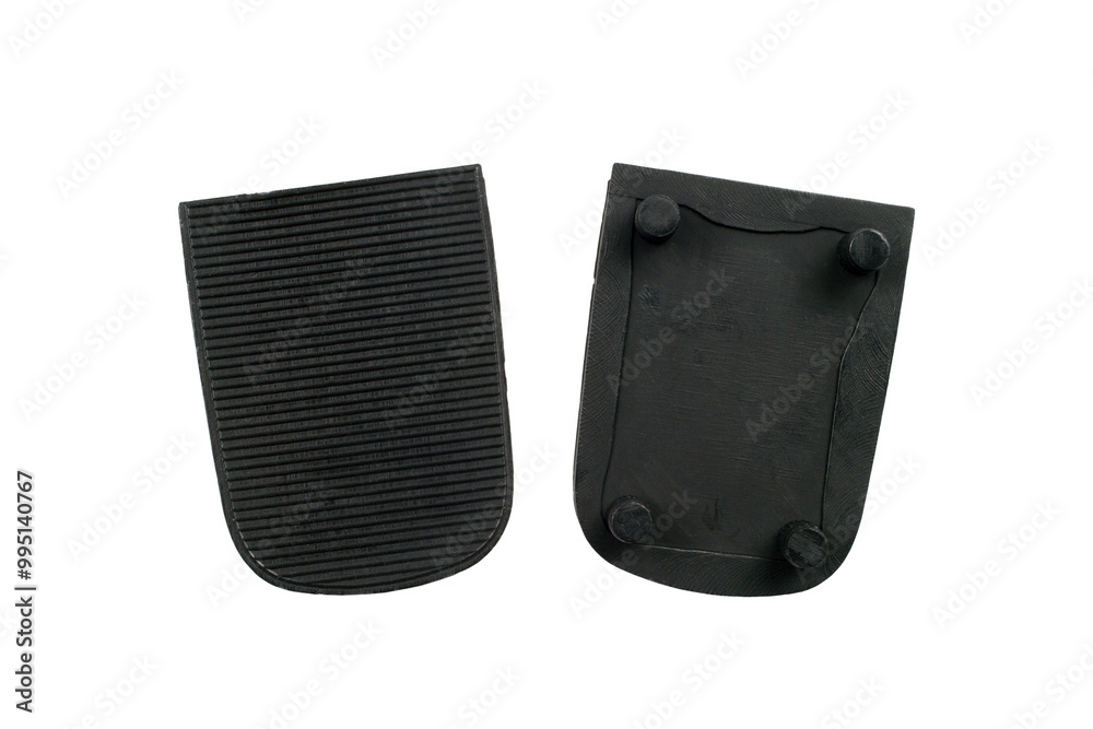 Heel isolated on a white background. Plastic heel pads for women's shoes. Heel isolated on a white background. Plastic heel pads for women's shoes.