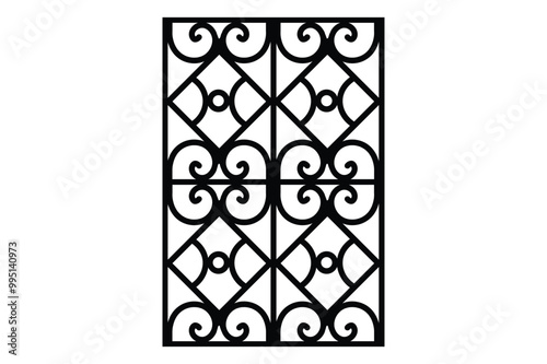 Window grill design vector