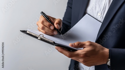 Businessman Signing a Document