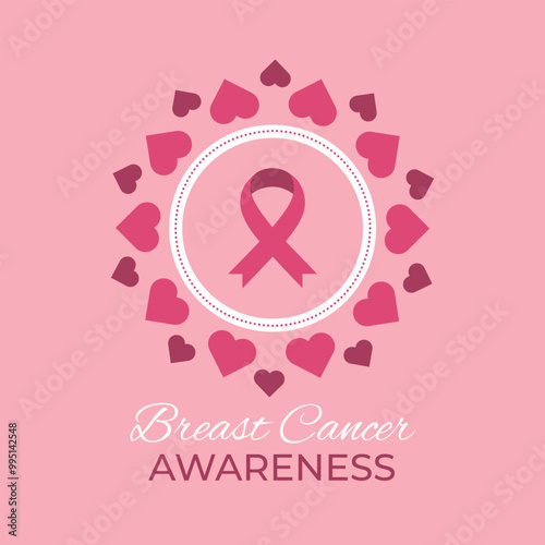 Breast cancer awareness month concept