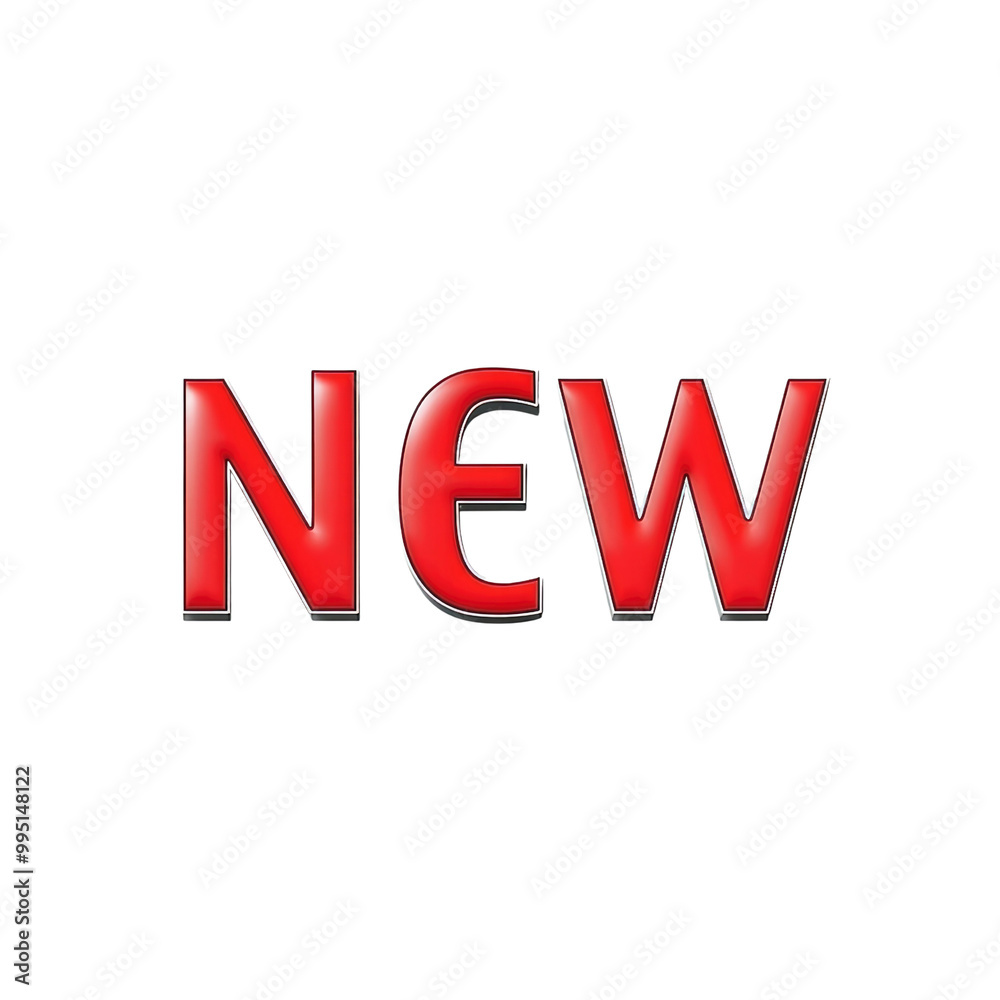 Fototapeta premium Red 3D New Sign