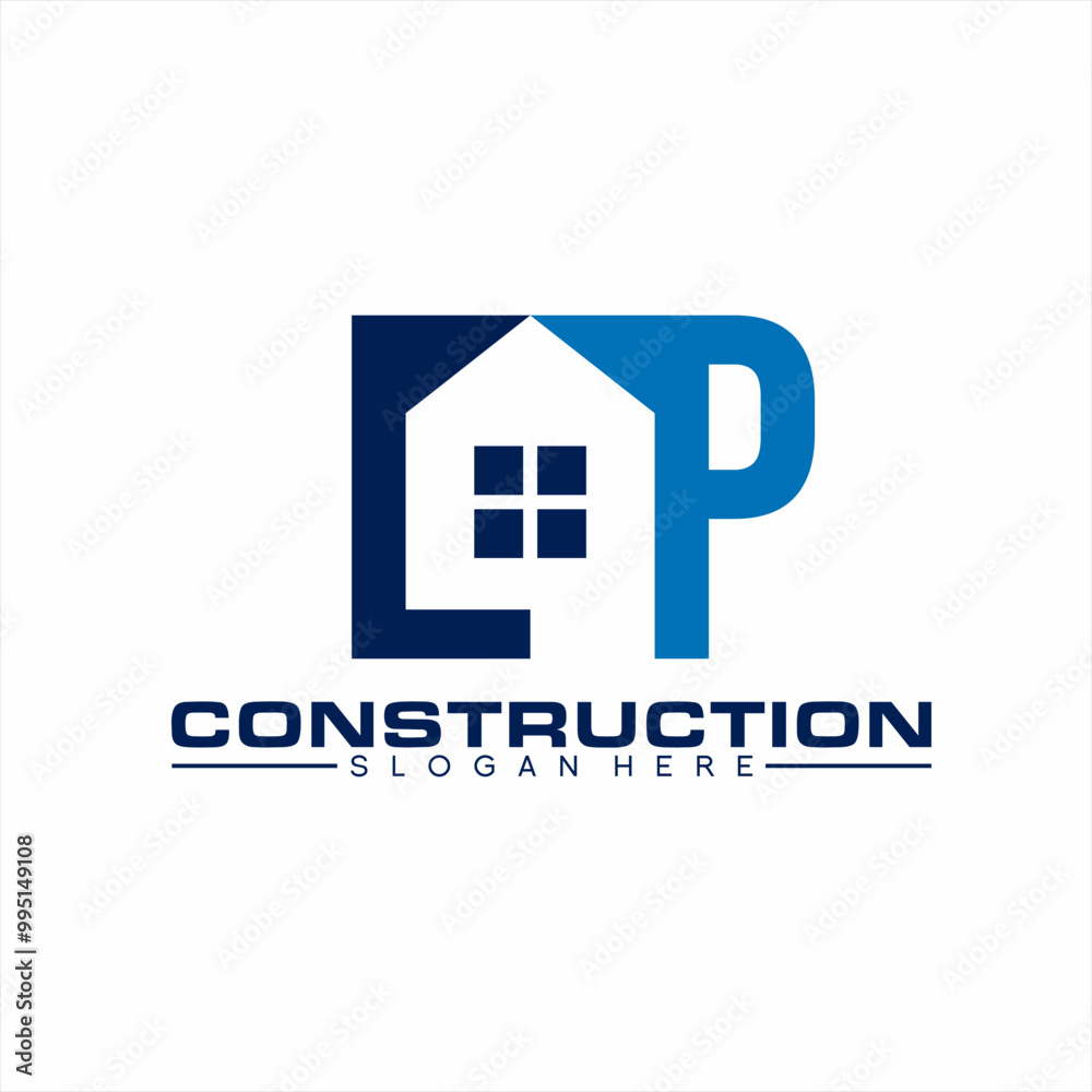 Real Estate logo design with the concept of initial letter LP. Real Estate logo design with the concept of initial letter LP.