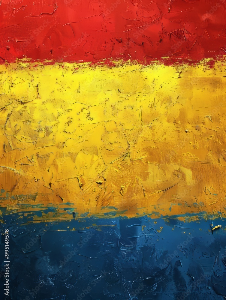 Φωτογραφία background with the colors of the flag of Colombia, yellow blue and red, abstrac