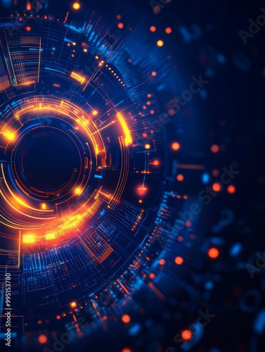 Wallpaper Mural Futuristic Engine Generating Digital Ideas abstract technology, innovation, digital, creative, network Torontodigital.ca