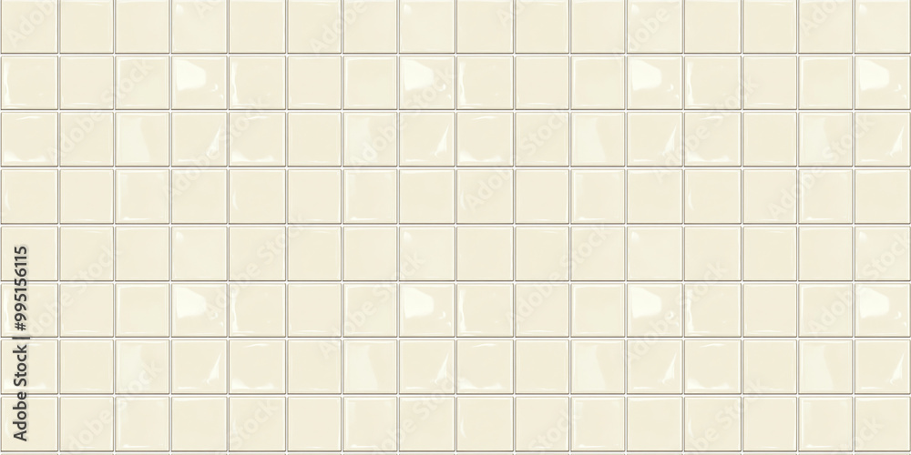 a seamless pattern of perfectly square, glossy vanilla tiles with white grout a seamless pattern of perfectly square, glossy vanilla tiles with white grout