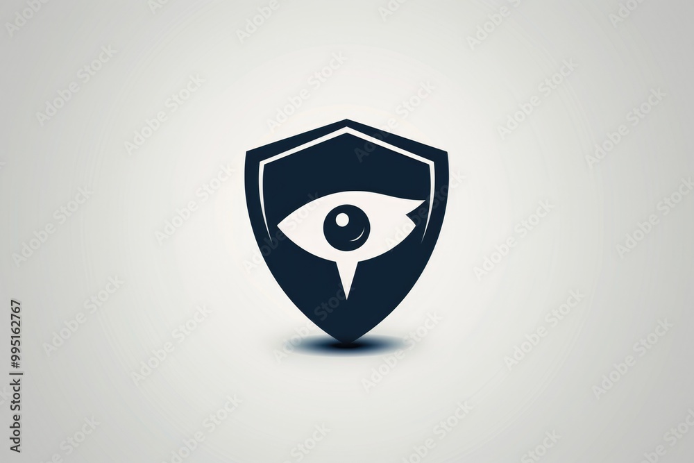 Camera Eye Security Ver. 7. Shield Safety Icon with Logotype Design Camera Eye Security Ver. 7. Shield Safety Icon with Logotype Design