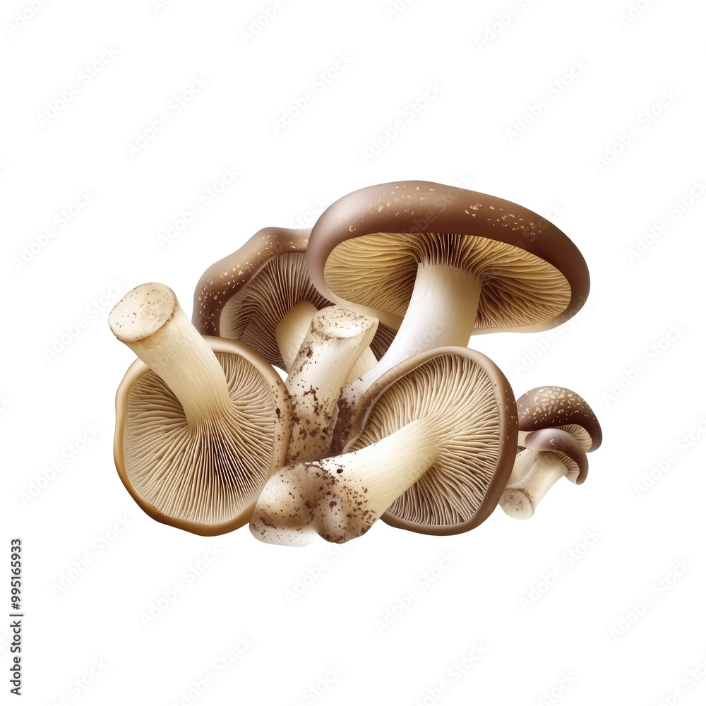 Close-up of Fresh Brown Mushrooms Close-up of Fresh Brown Mushrooms