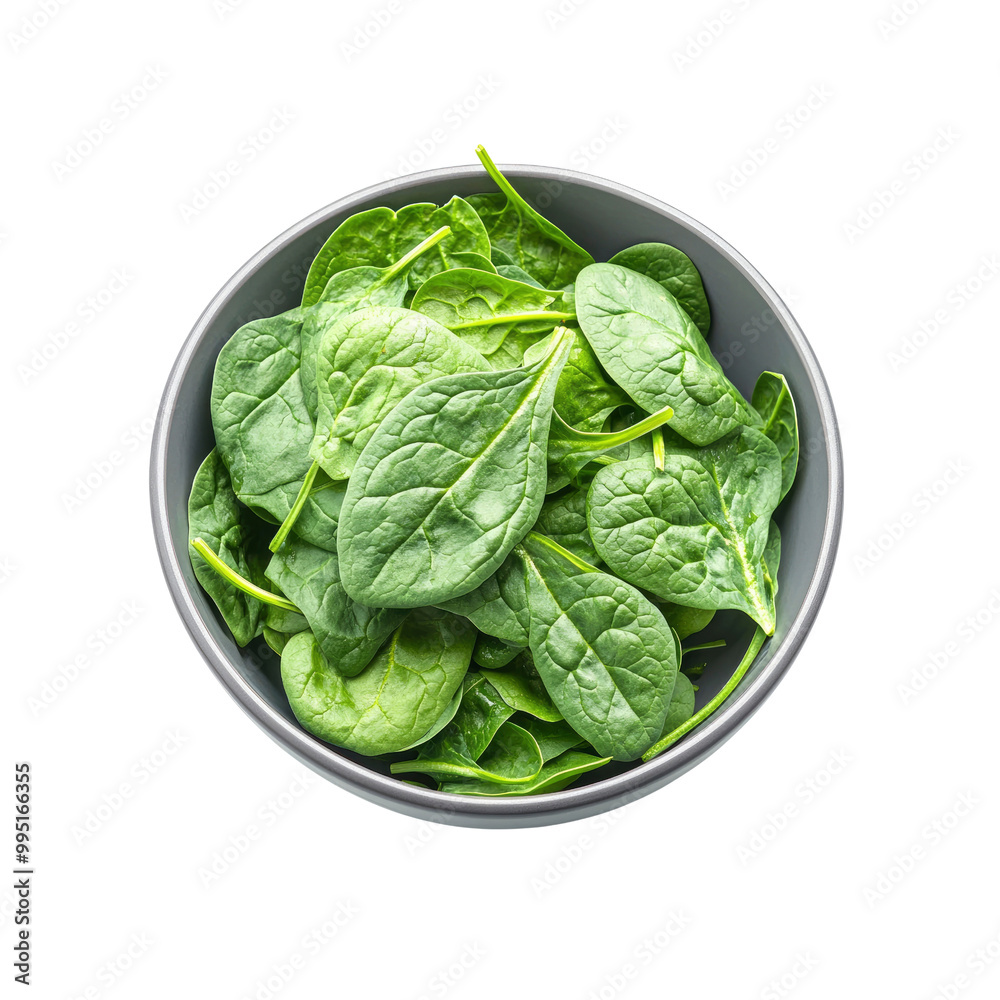 Fresh Spinach Leaves in a Bowl Fresh Spinach Leaves in a Bowl