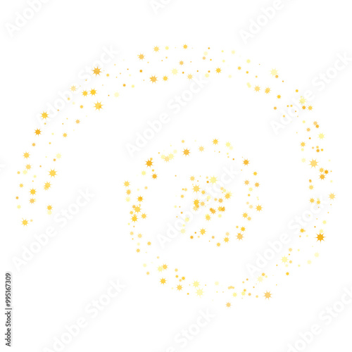 Decorate. Star confetti. Golden casual confetti background. Bright design patterns. Suitable for your design, cards, invitations, gifts, vip