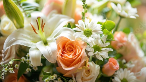 Fresh Cut Flowers: Bouquets of roses, lilies, tulips, and daisies arranged in styles like hand-tied or in vases, available in seasonal varieties and colors.
