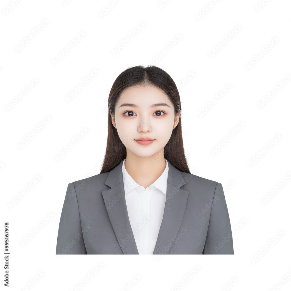 Confident Young Businesswoman in Professional Attire Confident Young Businesswoman in Professional Attire