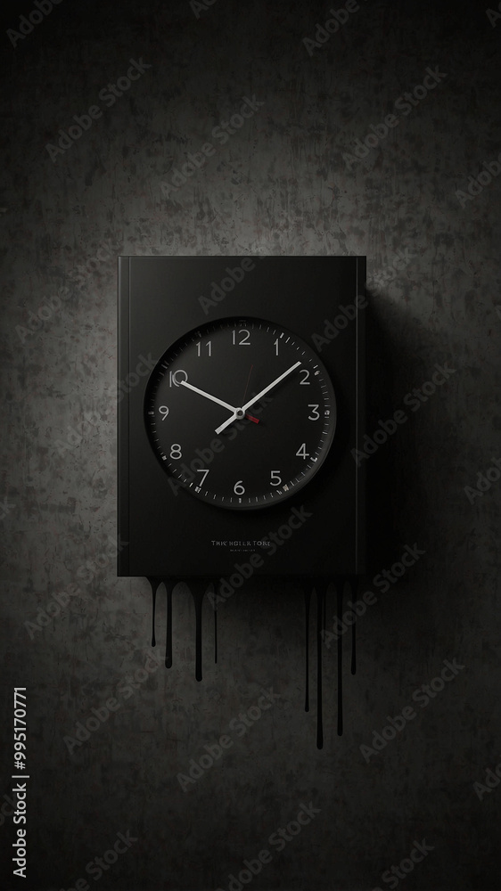 custom made wallpaper toronto digitalclock on black wall