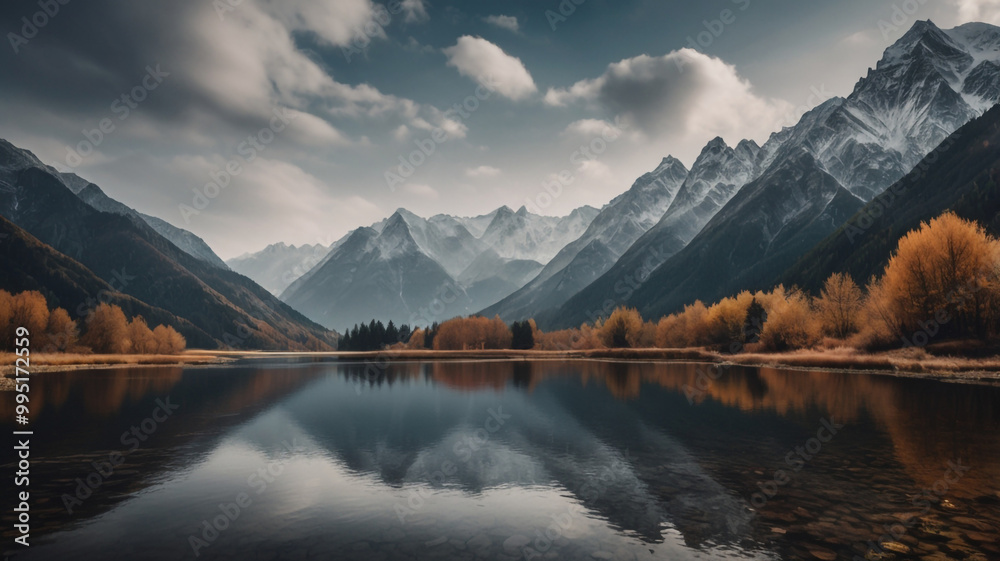 Fototapeta lake in the mountains