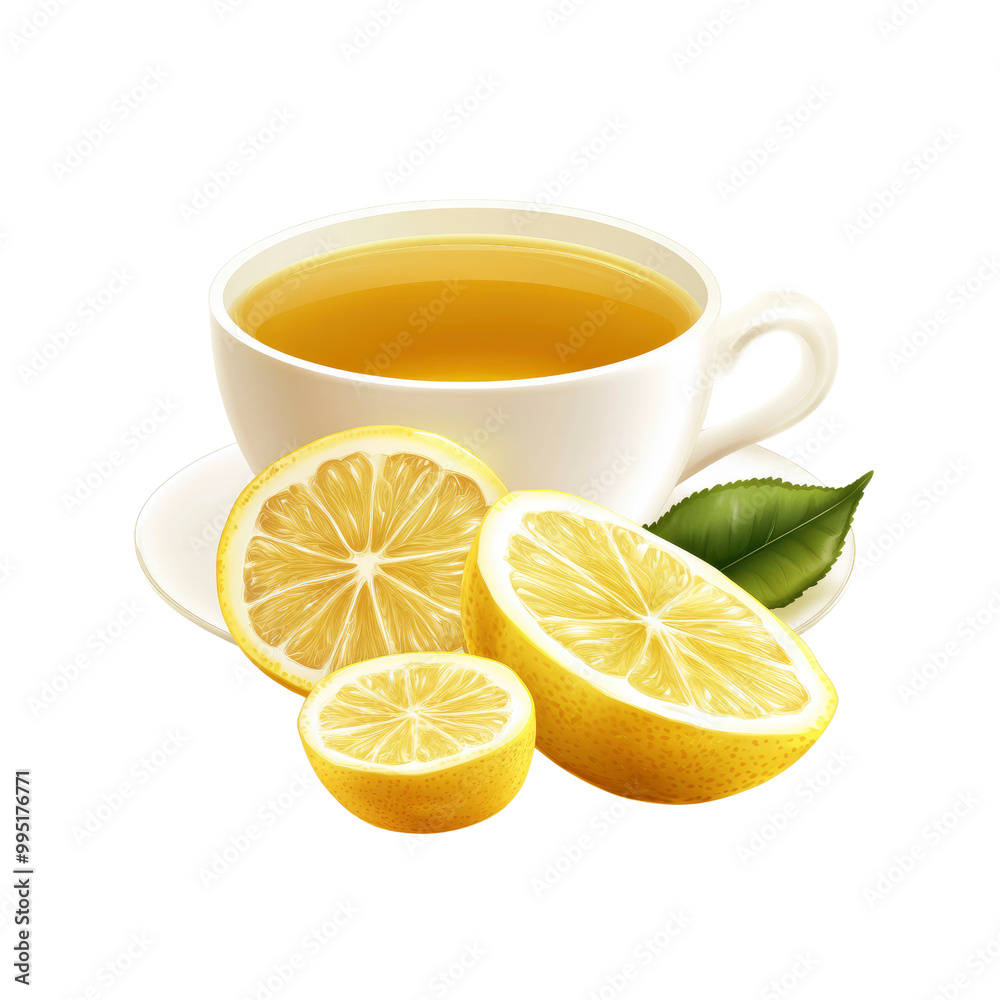 Cup of Tea with Lemon Slices Cup of Tea with Lemon Slices