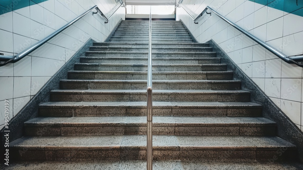 Stairwell: This wide staircase, made of concrete or metal, connects to multiple exits and platforms, usually marked with signage indicating accessible routes.
Stairwell: This wide staircase, made of concrete or metal, connects to multiple exits and platforms, usually marked with signage indicating accessible routes.