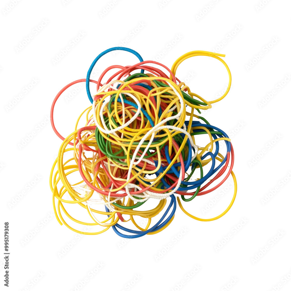 Colorful Rubber Bands in a Tangled Heap