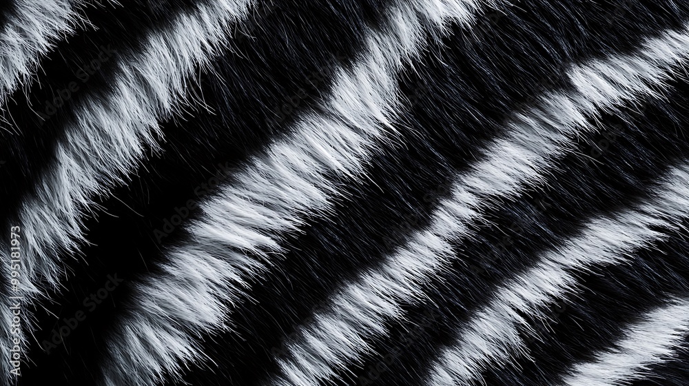 Black and White Fur Texture Black and White Fur Texture