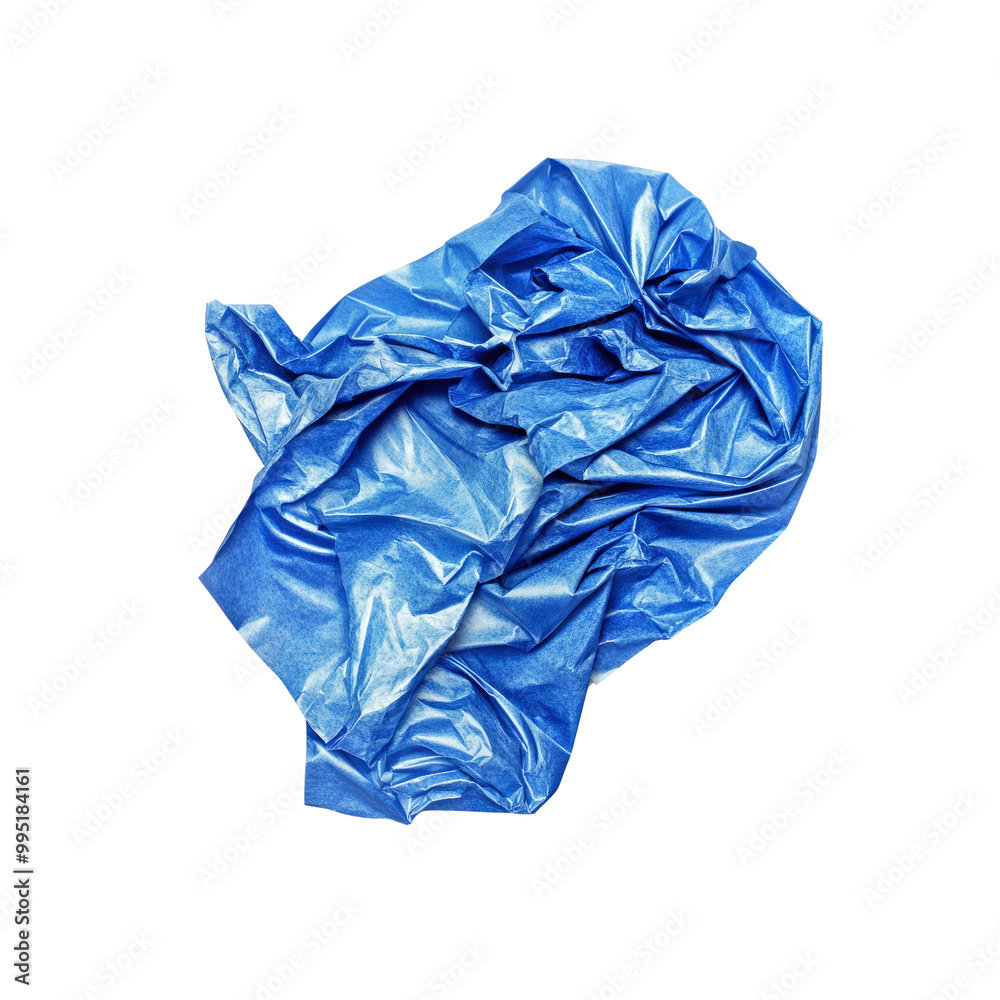 Crumpled Blue Tissue Paper Crumpled Blue Tissue Paper