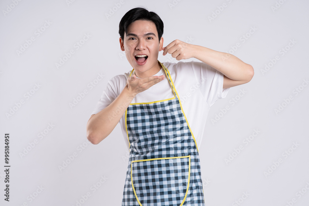 Image of Asian couple posing on white background. Image of Asian couple posing on white background.