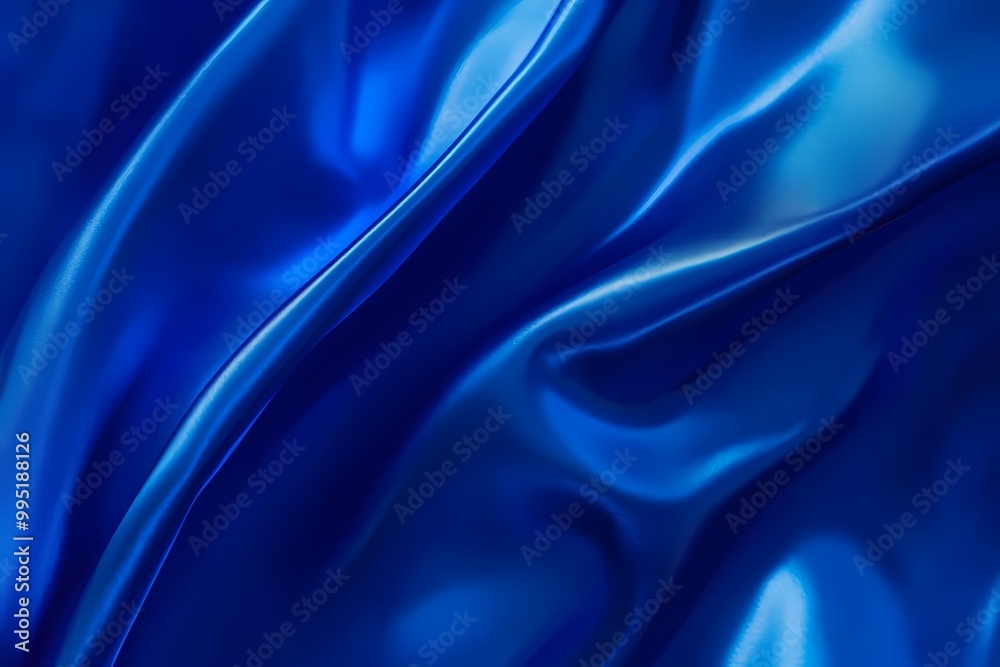 Obraz premium Vibrant Electric Blue Fabric with Smooth Texture