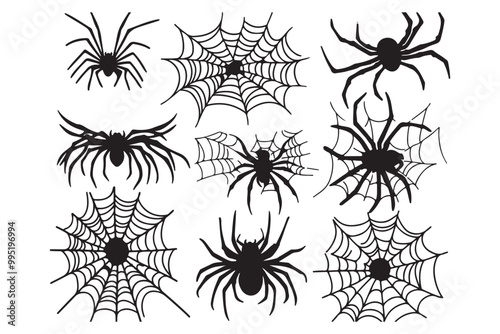 Spider Design, Cobweb Graphic, Halloween Spider, Spider Web Clipart, Arachnid Art, Creepy Crawlies, Spider Illustration, Web Design Element, Spooky Spider, Cobweb Digital Art, Gothic Spider, Scary Spi