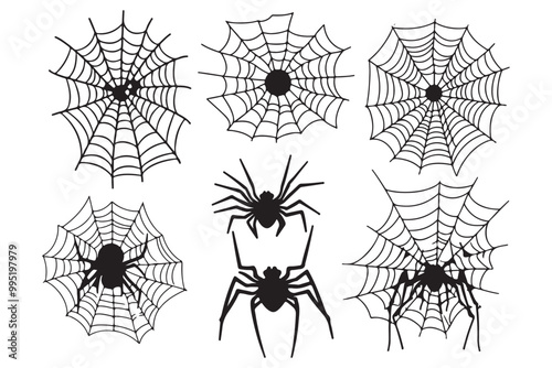 Spider Design, Cobweb Graphic, Halloween Spider, Spider Web Clipart, Arachnid Art, Creepy Crawlies, Spider Illustration, Web Design Element, Spooky Spider, Cobweb Digital Art, Gothic Spider, Scary Spi