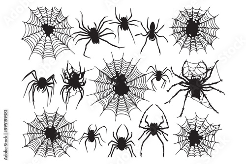 Spider Design, Cobweb Graphic, Halloween Spider, Spider Web Clipart, Arachnid Art, Creepy Crawlies, Spider Illustration, Web Design Element, Spooky Spider, Cobweb Digital Art, Gothic Spider, Scary Spi