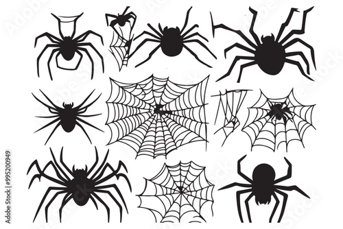 Spider Design, Cobweb Graphic, Halloween Spider, Spider Web Clipart, Arachnid Art, Creepy Crawlies, Spider Illustration, Web Design Element, Spooky Spider, Cobweb Digital Art, Gothic Spider, Scary Spi