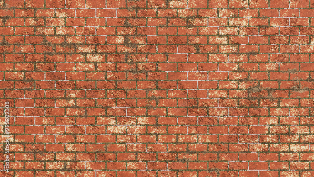 Naklejka premium Aged Red Brick Wall Texture – High-Resolution Background for Design & Architecture