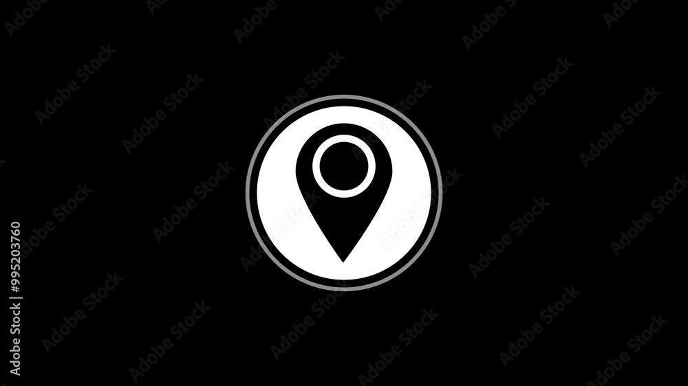 Location pin point icon animation.GPS location pointer animation icon. Location pin point icon animation.GPS location pointer animation icon.
