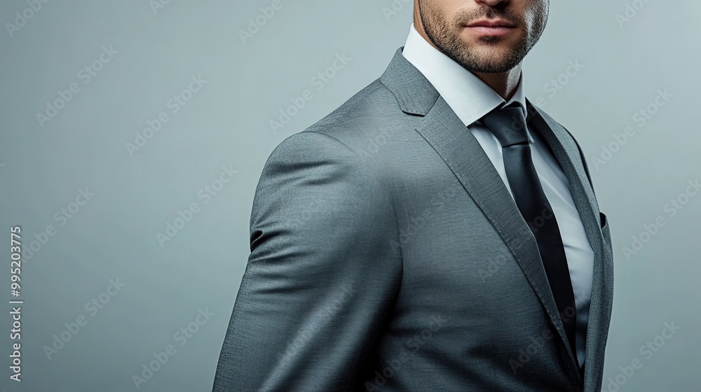 Professional Man in Suit Posing Confidently Professional Man in Suit Posing Confidently