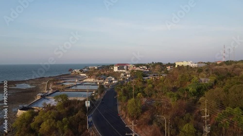 view from above, beautiful Pantura road near the north coast
