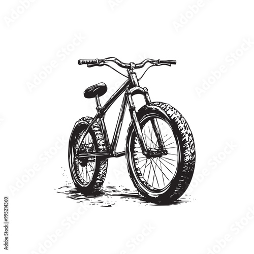 Gravel, road, touring bikes in silhouette style. Vector illustration isolated on white
