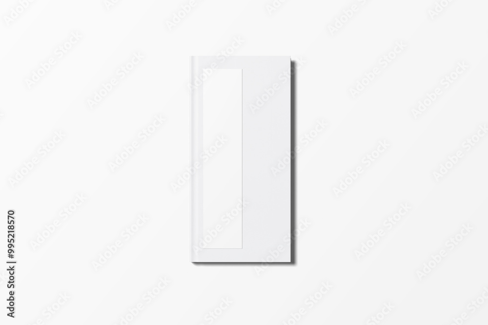 Realistic Long book Paper mockup white background, 3d rendering Realistic Long book Paper mockup white background, 3d rendering