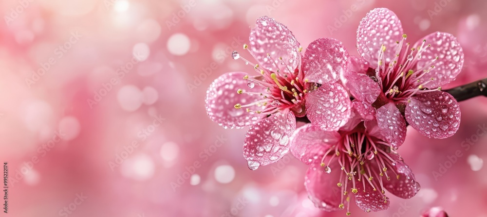 Dreamy Pink Blossom Close-Up with Blurry Effect Dreamy Pink Blossom Close-Up with Blurry Effect