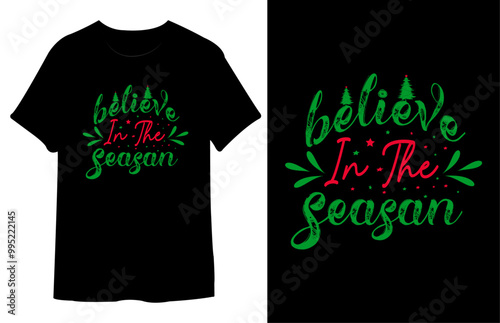 Happy Christmas Day T Shirt Design. Best Typography Vector illustration