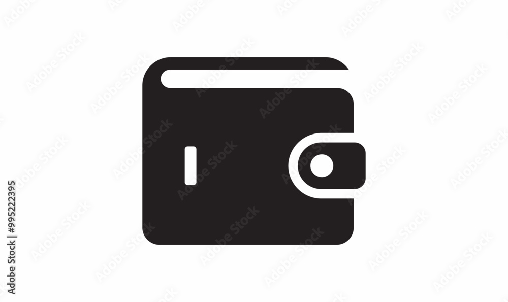 Wallet Icon or Logo Isolated Sign Symbol Black And White Backgrounds Vector Illustration Wallet Icon or Logo Isolated Sign Symbol Black And White Backgrounds Vector Illustration