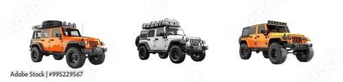 Off-Road Vehicle Pack Collection Isolated on Transparent Background